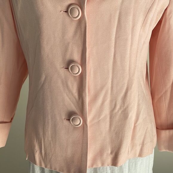 Suit jacket light peach three button by Newport News style works women’s 10 - Picture 3 of 10